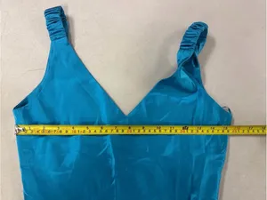 Zara Womens Midi Dress in Turquoise Satin thumbnail 9