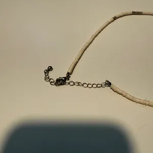 White Beaded Necklace thumbnail 3