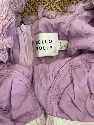 Hello Molly Women’s Lavender Puff-Sleeve Floral Dress thumbnail 2