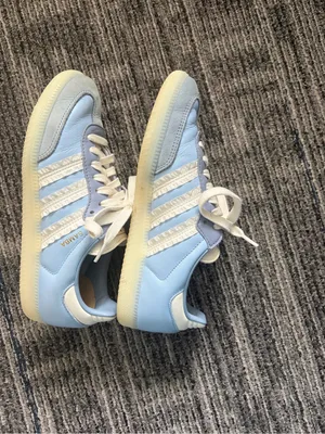 adidas Samba Women’s Pastel Blue & White Classic Sneaker with Ruffle thumbnail 3