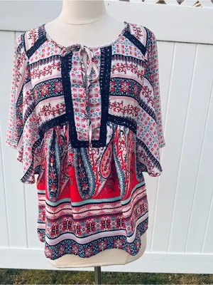 Fig & Flower Anthropologie Boho Peasant Blouse thumbnail 5