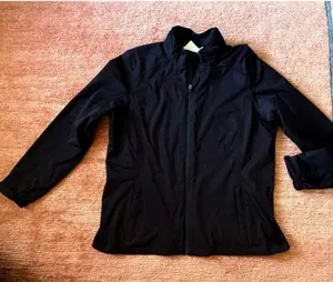 Lady Hagen Black Rain Jacket XXL Lightweight Zip Up Velcro Sleeves thumbnail 1