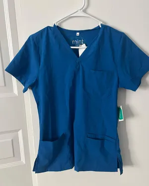 Mint Stretch Scrub Top thumbnail 1