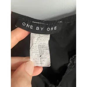 One By One Black Lace Trim‎ Tank Top Y2K Whimsigoth Witchy Size Small Flowy Club thumbnail 4