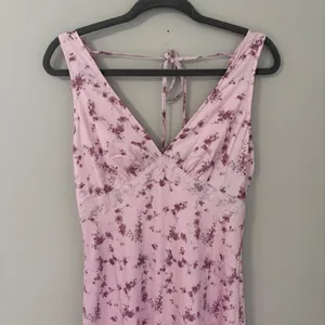Wild Fable Small Dress Pink‎ Floral Lace Halter Maxi Side Slit NEW Cottagecore thumbnail 10