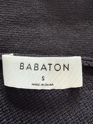 Babaton Aritzia Black Ribbed Criss-Cross Halter Top Small thumbnail 3