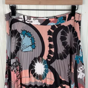 REISS Lolita Montage Accordion Pleated Skirt Women's Size 8 Abstract Print Artsy thumbnail 4