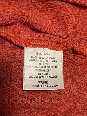 Style & Co. Rust Red Lace-Up Peasant Blouse thumbnail 6
