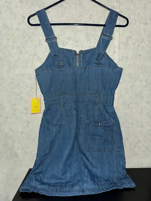 Forever 21 Denim Overall Dress with Zipper Closure thumbnail 2