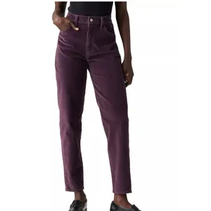 NWT Women's Levis High Waisted Mom Jean Black Corduroy Relaxed Tapered Fit 30x30 thumbnail 8