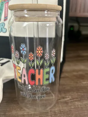 Teacher Appreciation Gifts Bundle W/Canvas Tote, Accessories, Earrings, Candle thumbnail 5