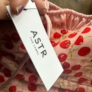 ASTR The Label Cherry Pink Milkmaid Cropped Cami Valentines Bustier Top S NWT thumbnail 7