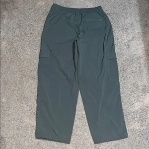 Athleta Cascade Cargo Poplin Cinch Wide Leg Pant Moss‎ Green Medium thumbnail 5