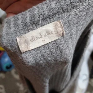 Altar’d State gray Waffle Knit Sweater thumbnail 4
