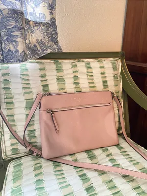 Kate Spade light pink leather crossbody purse thumbnail 7