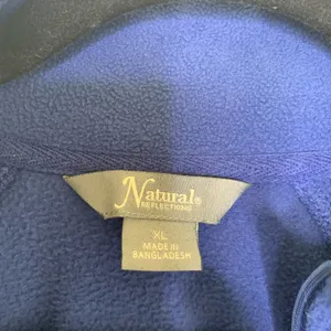 Natural Reflections Blue Fleece Pullover Top Sz XL Gorpcore Cabin Core thumbnail 7