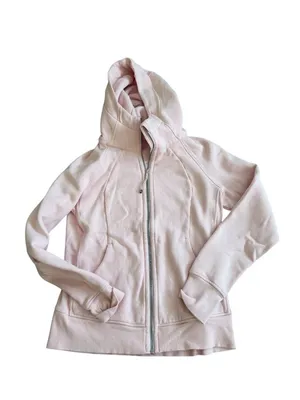 LULULEMON Pink Crop Hooded Zip Sweatshirt Size 8 thumbnail 10