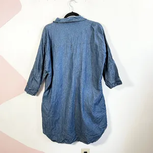 Cotton On Denim Oversized Shirt Dress‎ Sz Small Western Cowgirl Festival thumbnail 2
