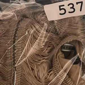 Zara Fringe Mini Dress Women Small Champagne Gold Flapper Chain Detail NWT thumbnail 15