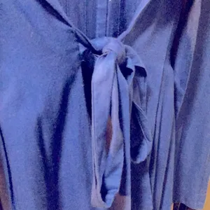 Vintage 80s Royal Blue Prairie Dress Modest Long Sleeve Size 12 Woman’s Large XL thumbnail 10
