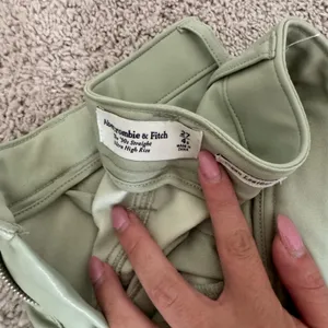 Abercrombie and Fitch Vegan Leather Jacket in Light Green thumbnail 4