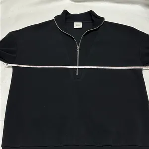 Varley Double Soft Black Masie Longline Sweat Shirt size S thumbnail 10