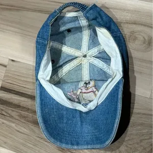 Disney Pooh Vintage 90’s Embroidered Denim Hat Pooh Piglet Adult One Size thumbnail 3