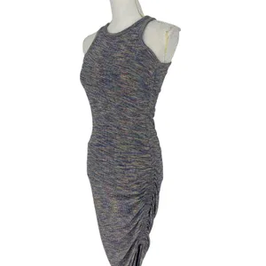 Veronica Beard‎ Haylee Rib-Knit Ruched Midi-Dress Multicolored thumbnail 6