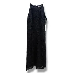 Chico's‎ Navy Blue Palm Leaf Lace Halter Midi Dress NWT Size 0.5 US 6 thumbnail 6