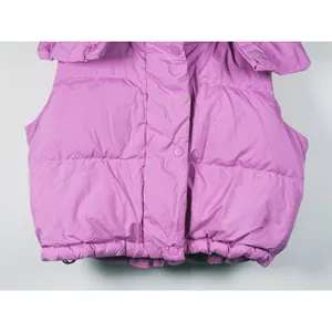 Lululemon Wunder Puff Super Cropped Vest Hooded Size 0 Dahlia Mauve Pink Outdoor thumbnail 10