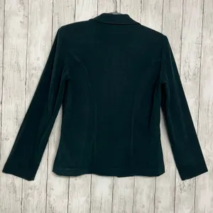 American Vintage Vintage 90s Y2K DBY Green Suede Notched Collar Button Blazer 7/8 thumbnail 2