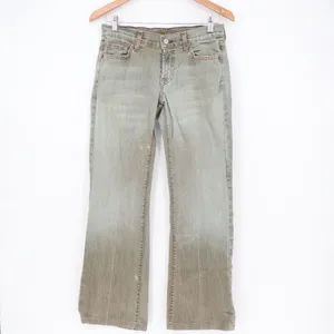 VTG‎ 7 For All Mankind Jerome Dahan Bootcut Jeans Womens 26 Light Brown Stretch thumbnail 2