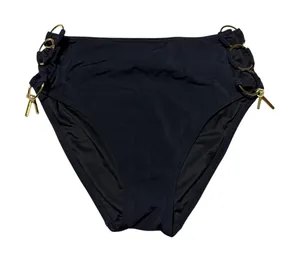 Victorias Secret High-Waist Bikini Gold Ring Sides L EUC thumbnail 1
