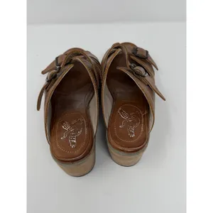 Freebird Caprice Leather Buckle Slide Mule Sandal Cognac Brown Boho Women Size 8 thumbnail 4