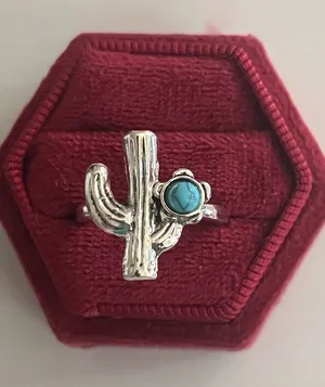 &merci Vintage Bohemian Design Faux Turquoise Statement Ring Size 7 NWT thumbnail 1