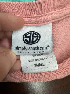 Simply Southern Peach Colored Short Sleeve Graphic Tee Size Small thumbnail 7