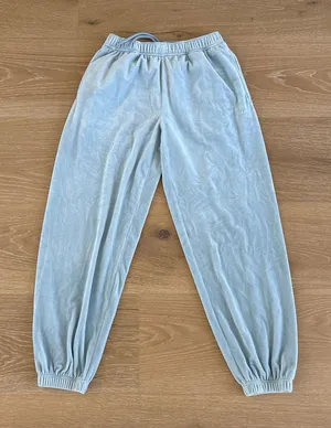 Aritzia Tna Joggers Sweatpants Velour Size S Light Blue thumbnail 1