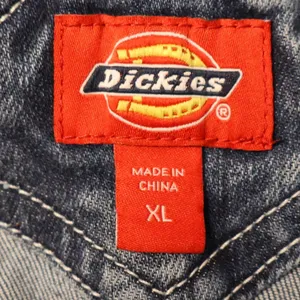 Dickies Denim Bib Overalls Womens Button Front Workwear Farmer Gorp Size XL thumbnail 3