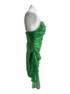ABCDress Sequin Spaghetti Strap Mini Dress Green Size 8 NWT thumbnail 3