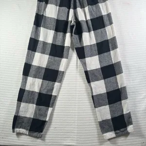 Old Navy Buffalo Plaid Flannel Pajama Lounge Pants Black White Women’s Size S thumbnail 7