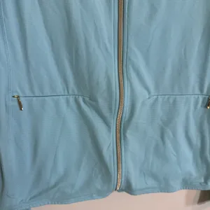 Lilly Pulitzer 50+ Luxletic Teal Brittana Jacket Womans Sz Large Resort Vacay thumbnail 4