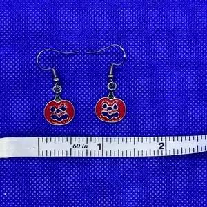 New pumpkin earrings‎ cute little pumpkin drop dangle earrings teacher librarian thumbnail 3