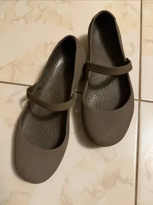 CROCS Women’s Mary Jane Flats in Olive Brown thumbnail 1