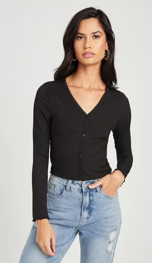 Aerie Tan Ribbed Cropped Tank American Eagle Black Ribbed Tee Yoga Bundle XXL thumbnail 1