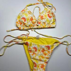 Source Unknown VIBRANT 90s Floral Bikini Set thumbnail 1