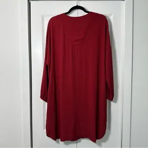 Madewell Women’s Du Jour Red Long Sleeve V-Neck XL thumbnail 3
