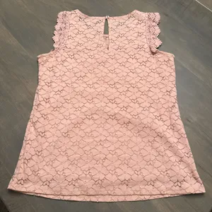 pink lace tank top thumbnail 2