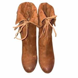 NEW Free People Brown Distressed Suede Mila Heel Boot size 39 thumbnail 4