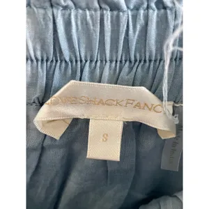 LoveShackFancy Pacific Indigo Hand Dye Ruffle Mini Skirt Blue S thumbnail 4
