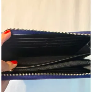 Kate Spade royal blue patent leather continental wallet thumbnail 4
